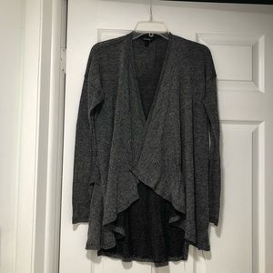 Seventeen women's gray sweater open front